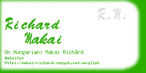 richard makai business card