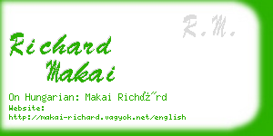 richard makai business card